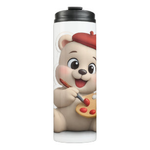 Adorable and Cute Teddy Bear Design Thermal Tumbler