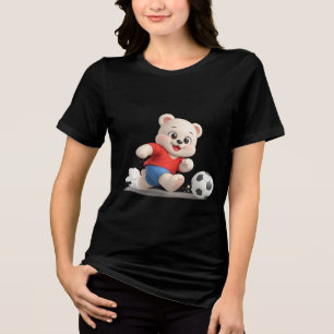 Adorable and Cute Teddy Bear Design Tri-Blend Shirt