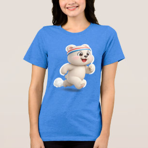 Adorable and Cute Teddy Bear Design Tri-Blend Shirt