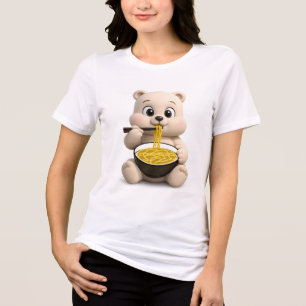 Adorable and Cute Teddy Bear Design Tri-Blend Shirt