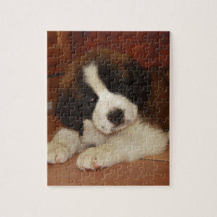 Adorable and Sweet St. Bernard Puppy Jigsaw Puzzle