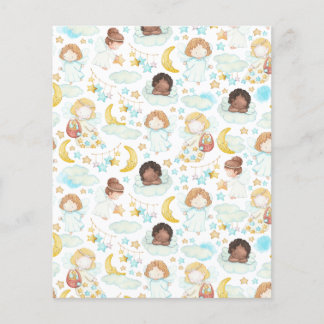 Adorable Angels and Stars Watercolor Art