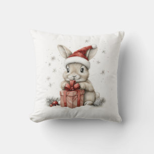 Adorable Animal Christmas Series Baby Rabbit Cushion