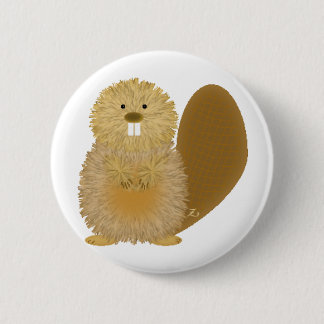 Adorable Animal Drawings: Beaver 6 Cm Round Badge