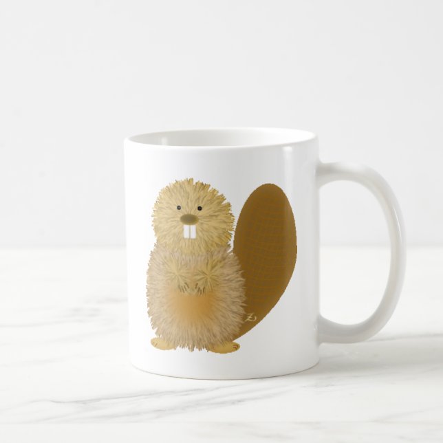 Adorable Animal Drawings: Beaver Coffee Mug (Right)