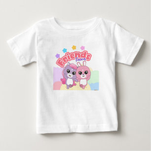 Adorable Animal Frienz: Friends Forever Baby T-Shirt