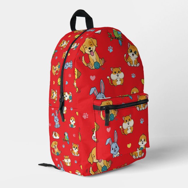Adorable Animal Lovers Backpack (Back Corner Left)