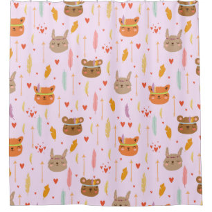Adorable Animal Pattern Shower Curtain