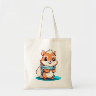 Adorable animal squirrel tote bag
