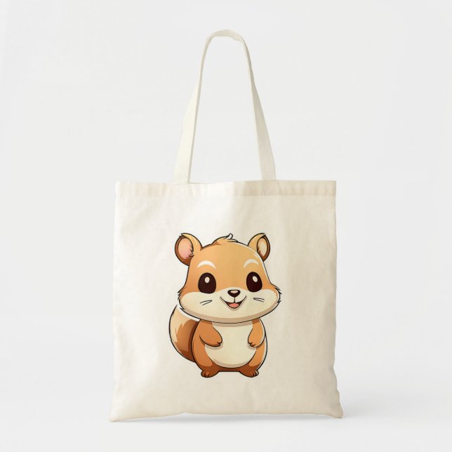 Adorable animal squirrel tote bag (Front)
