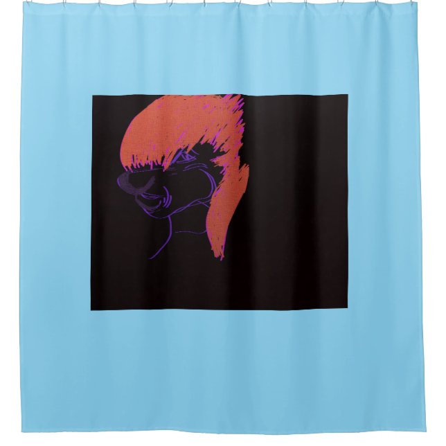 Adorable Animation Character Shower Curtain (Front)