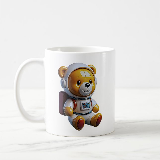 Adorable Astronaut Bear Coffee Mug (Left)