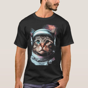 Adorable Astronaut Cat Kitty Illustration T-Shirt