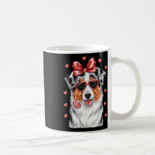 Adorable Australian Shepherd Lick Lollipop Valenti Coffee Mug