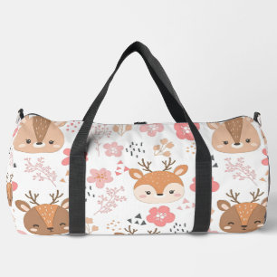 Adorable Autumn Forest Animal Duffle Bag