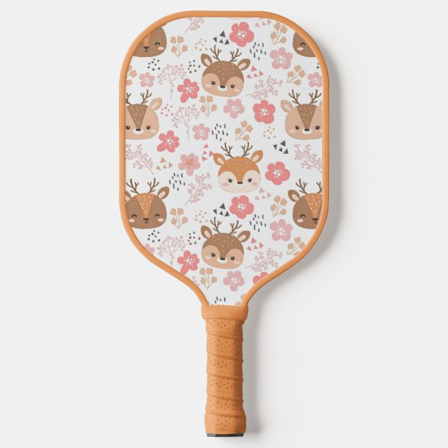Adorable Autumn Forest Animal Pickleball Paddle (Front)