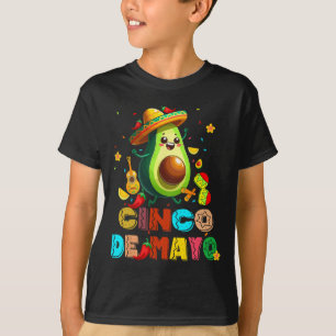 Adorable Avocado Cinco De Mayo Fiesta Celebration T-Shirt