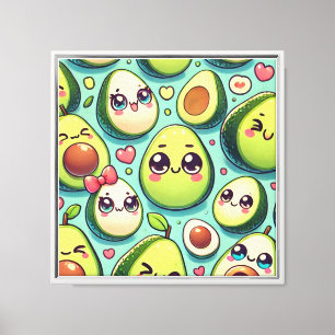 Adorable Avocados Canvas Print