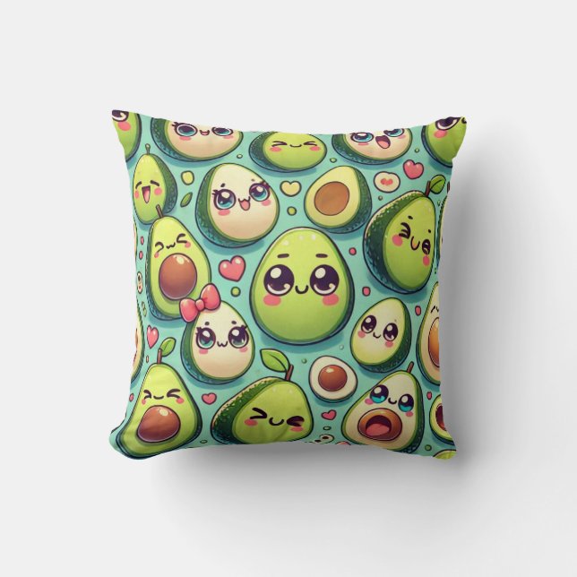 Adorable Avocados Cushion (Front)