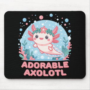Adorable Axolotl Aquatic Cuteness Mouse Mat