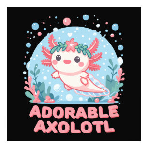 Adorable Axolotl Aquatic Cuteness Photo Print