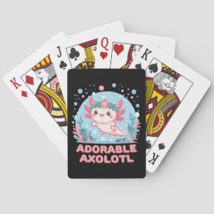 Adorable Axolotl Aquatic Cuteness Playing Cards