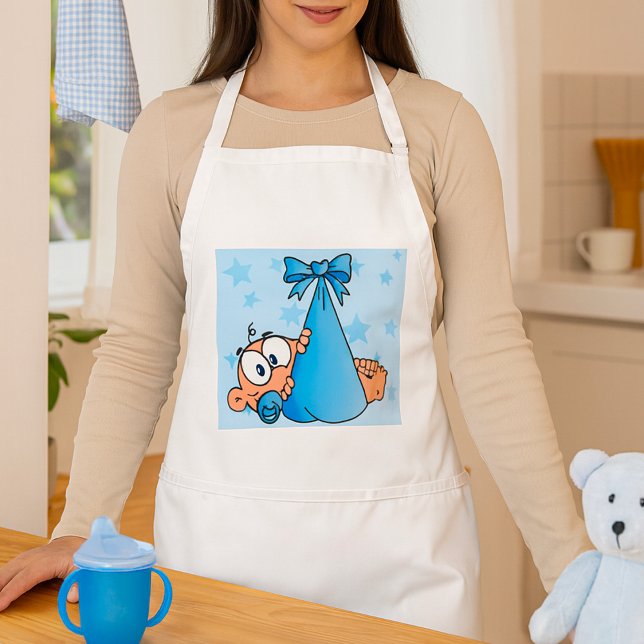 Adorable Baby Boy with Pacifier in a Sling  Standard Apron (Creator Uploaded)