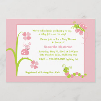 Adorable Baby Bugs Baby Shower Invitation