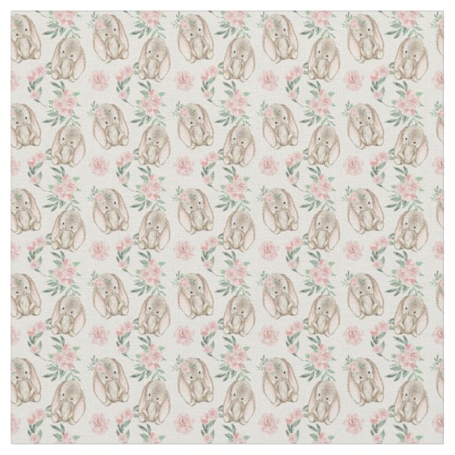 Adorable Baby Bunnies Fabric (Close Up)