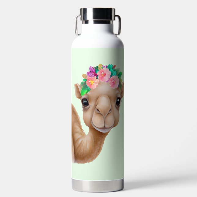 Adorable Baby Camel Water Bottle (Front)
