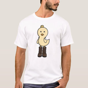 Adorable Baby Chick in Boots T-Shirt