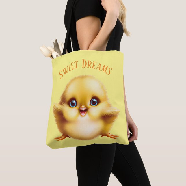 Adorable Baby Chick Tote Bag (Close Up)