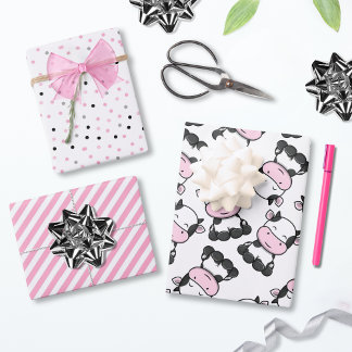 Adorable Baby Cow Coordinating Set of Wrapping Paper Sheet