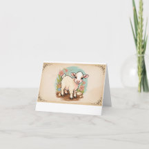Adorable Baby cow note card