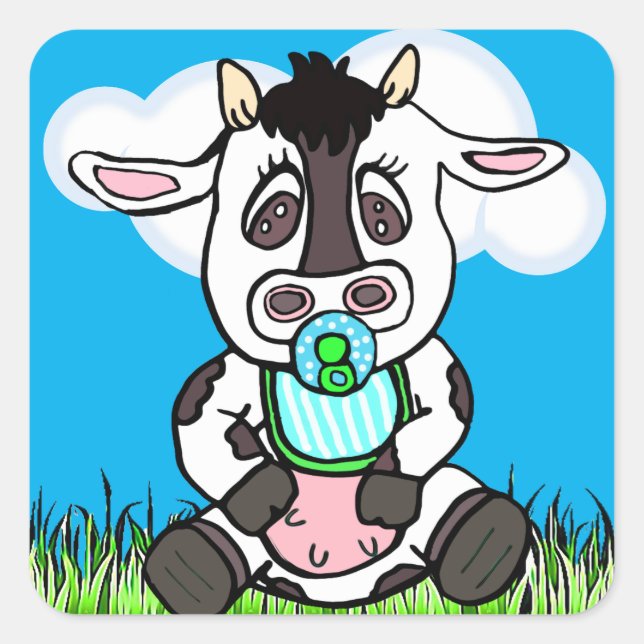 Adorable Baby Cow Stickers (Front)
