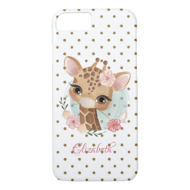 Adorable Baby Dear, Polka Dots-Personalised Case-Mate iPhone Case (Back)