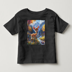 Adorable Baby Deer in an Enchanted Forest Toddler T-Shirt