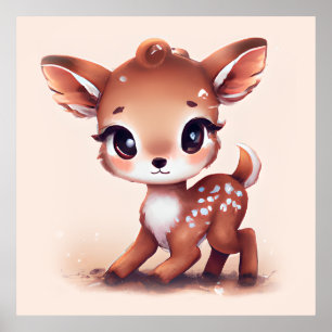 Adorable Baby Deer Poster