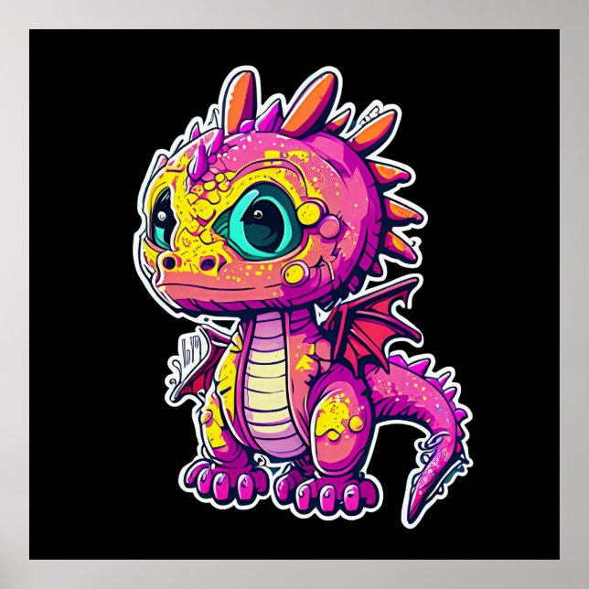 Adorable Baby Dinosaur | Jurassic Joy Poster (Front)