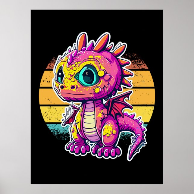 Adorable Baby Dinosaur | Jurassic Joy Poster (Front)