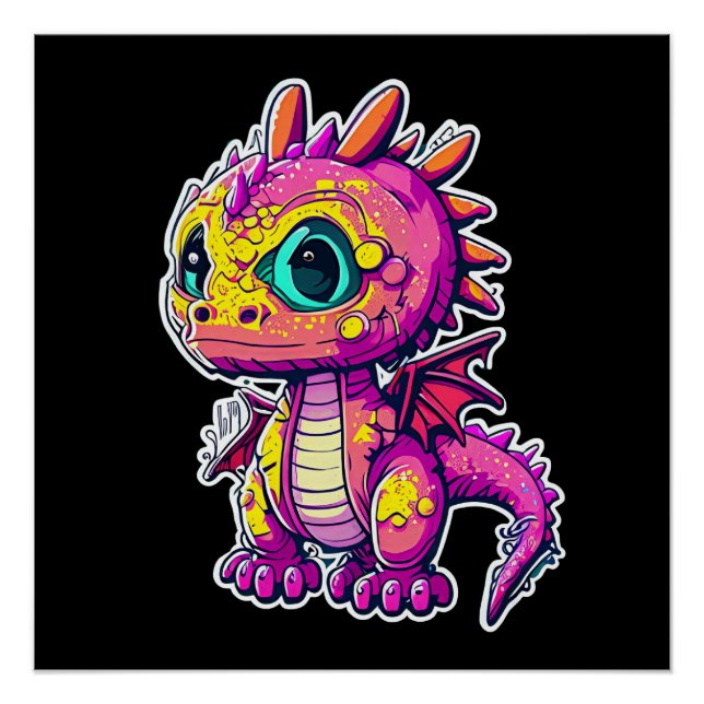 Adorable Baby Dinosaur | Jurassic Joy Poster (Front)