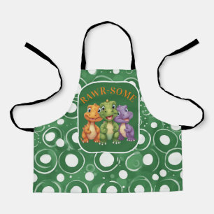 Adorable Baby Dinosaur's Party Apron