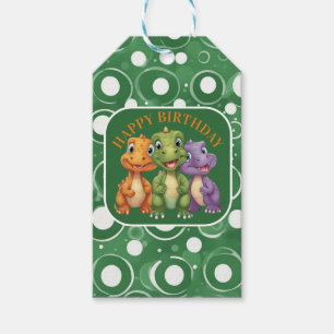 Adorable Baby Dinosaur's Party Gift Tags