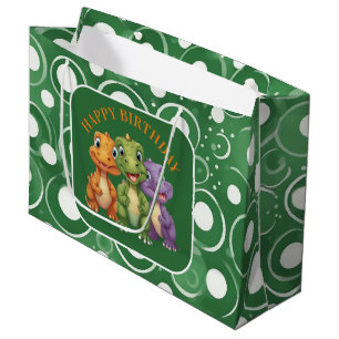 Adorable Baby Dinosaur's Party Large Gift Bag