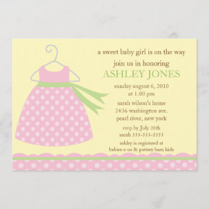 Adorable Baby Dress Baby Shower Invitation