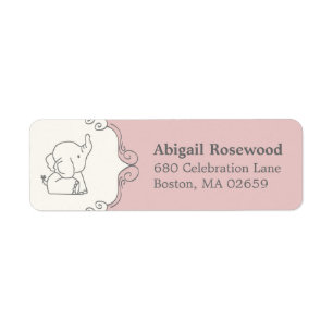Adorable Baby Elephant Baby Shower Address