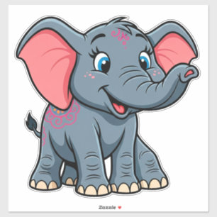 Adorable Baby Elephant Cartoon
