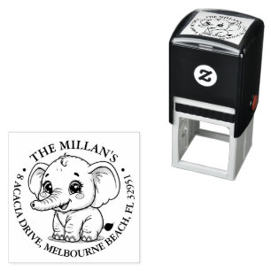 Adorable Baby Elephant theme Self-inking Stamp