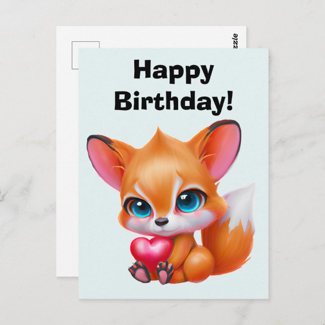 Adorable Baby Fox Postcard (Front/Back)