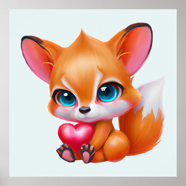 Adorable Baby Fox Poster (Front)